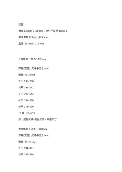 设计海报平面常规尺寸规格doc