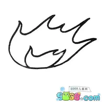 幼儿简笔画大火把