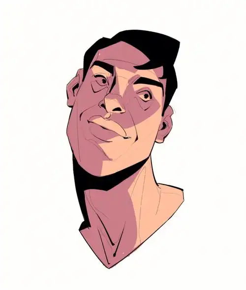 一组表情丰富的头像速写