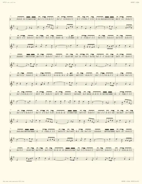 国际歌 三段版-世界名曲小提琴谱