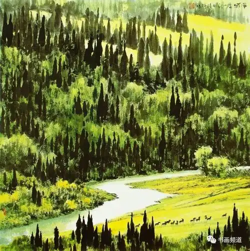 大美之春:2020美术界春晚作品展播——傅以新(下)_山水画