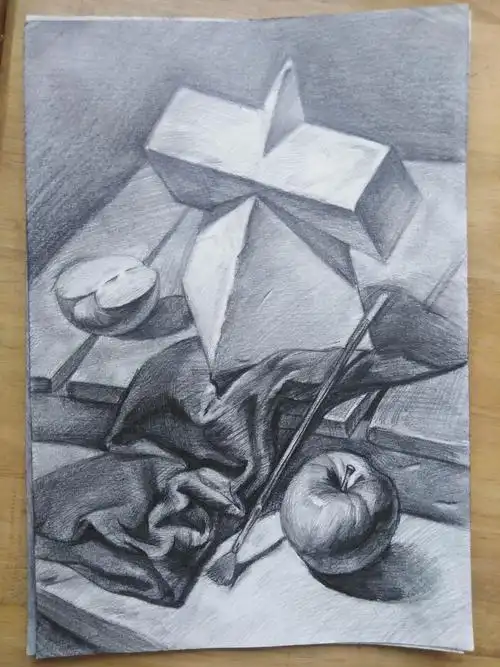 湘南红军学校初中部美术兴趣小组九年级八年级学生部分作品