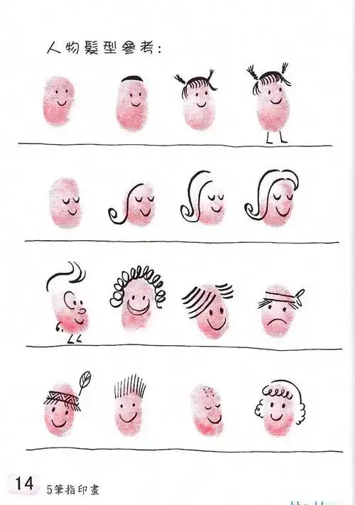 人物手指画图集