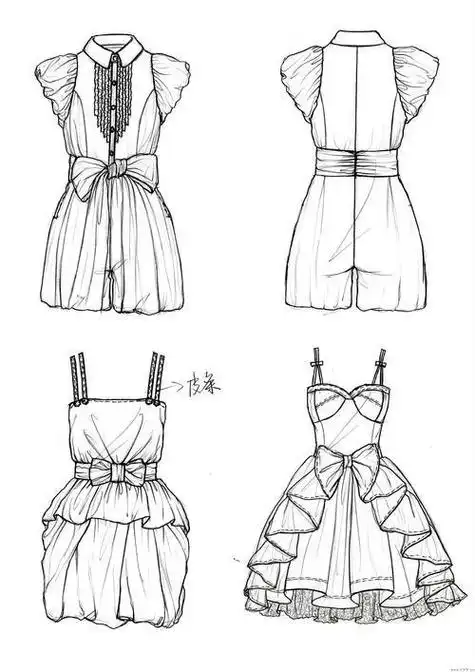 设计简笔画衣服集