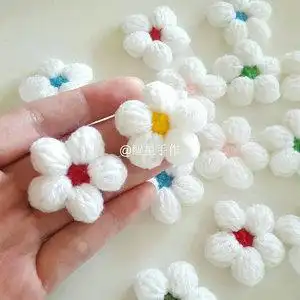 泫雅风毛线编织diy手工勾花成品钩花饰品ins手工材料手钩花定制