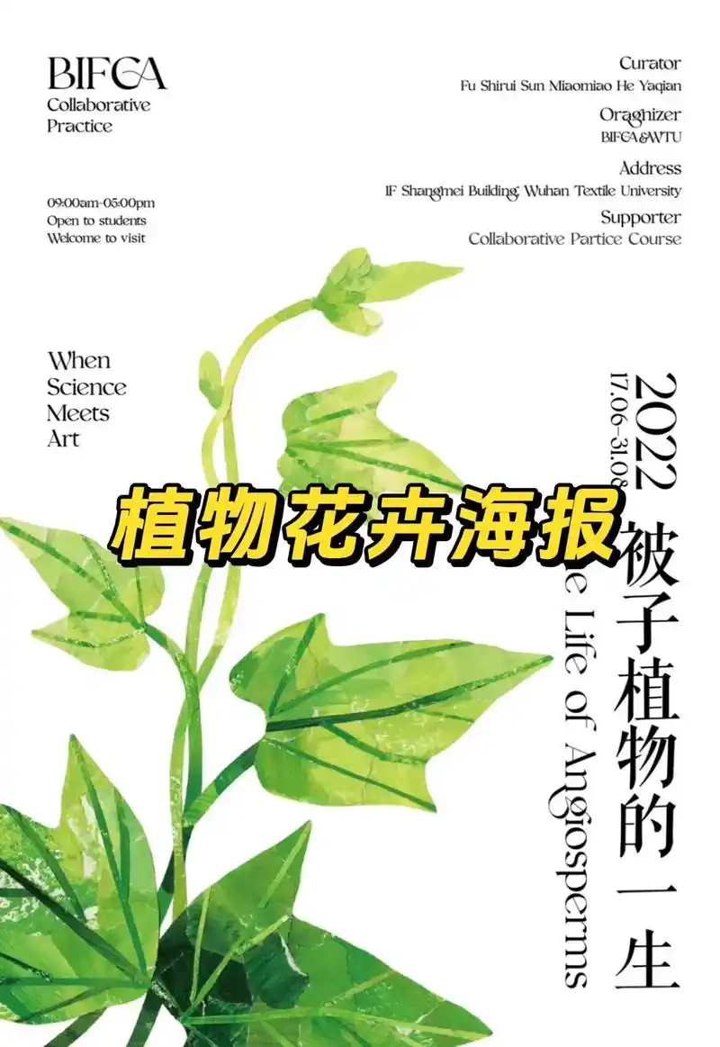 牵牛花从生长到开花的过程的一系列海报.#海报设计 #创意海报 - 抖音