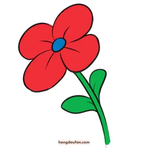 6只可爱的小花朵幼儿卡通简笔画雏菊玫瑰花要怎么画