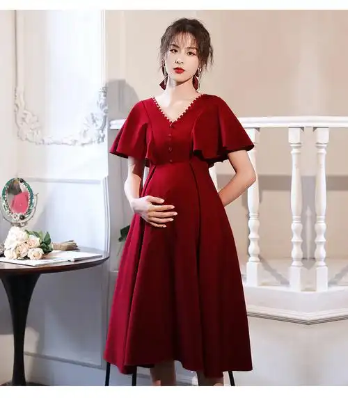 俞兆林旗舰官方店夏季新款孕妇敬酒服新娘礼服高腰遮肚大码胖mm回门小