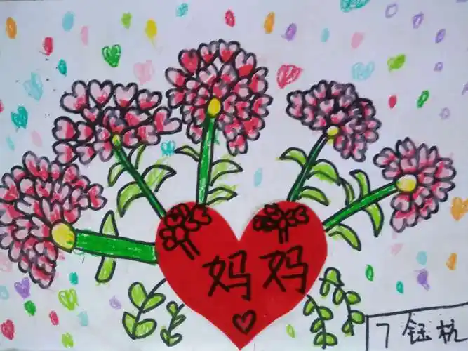 古一幼儿园美术班绘画《送给妈妈的礼物》
