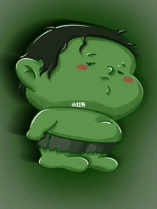 漫威人物插画绿巨人