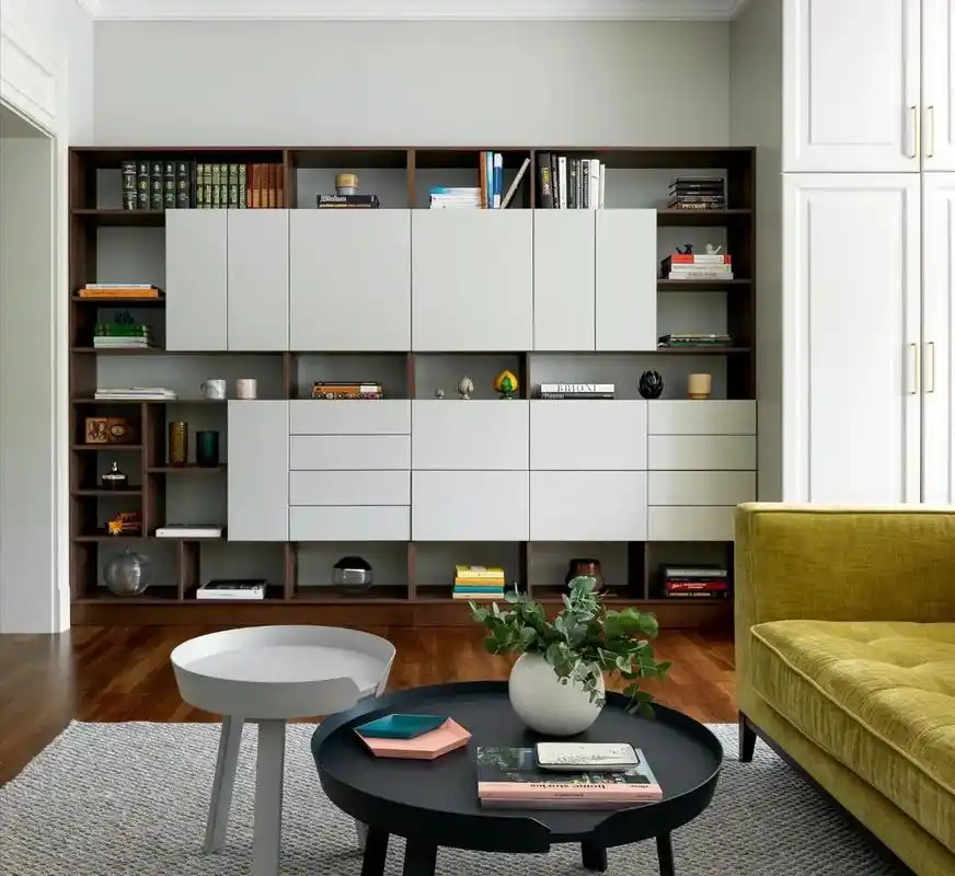 书架的设计.当书柜有开闭部分时,它是理想选择.你打算在不久的 - 抖音