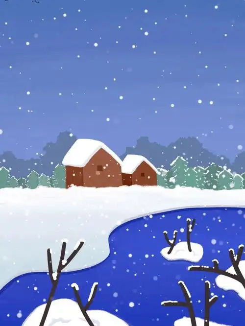 插画014 冬日雪天