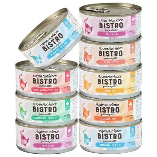 京东plus会员hagennutrience哈根纽翠斯主食猫罐头混合口味156g10罐