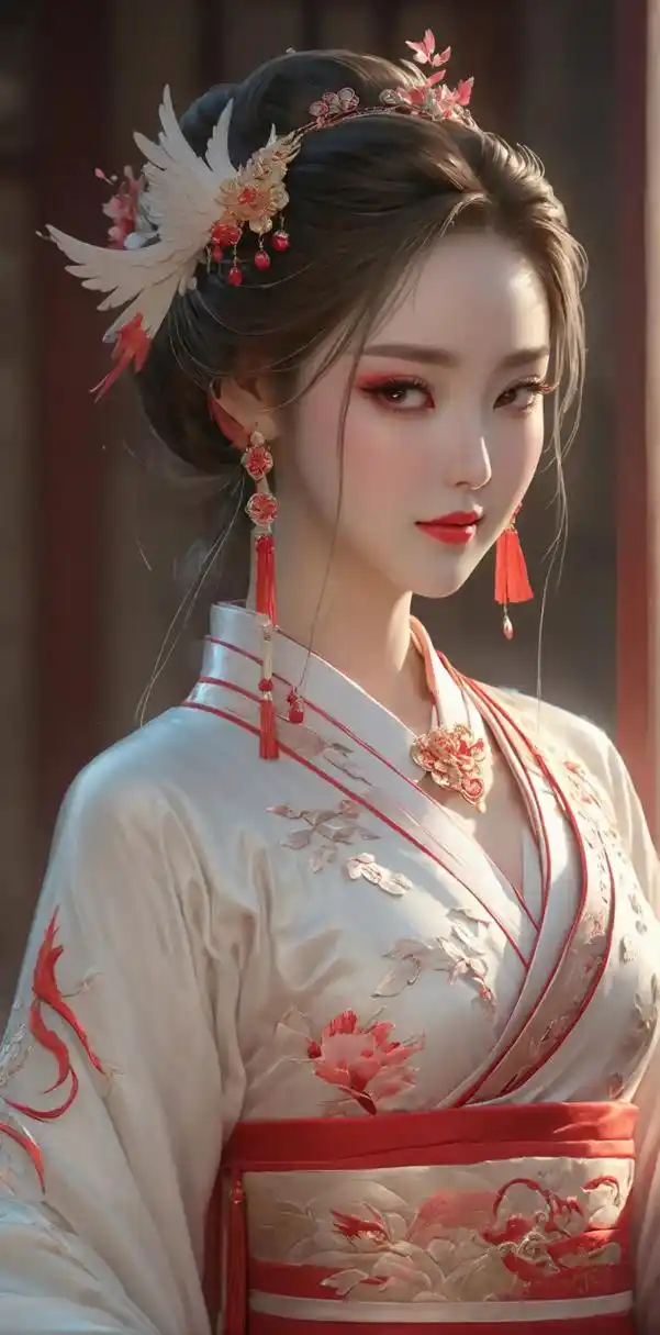 妩媚动人之容,古风汉服之美