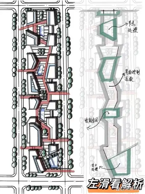 城市规划快题——现代商业街画法分析与积累02