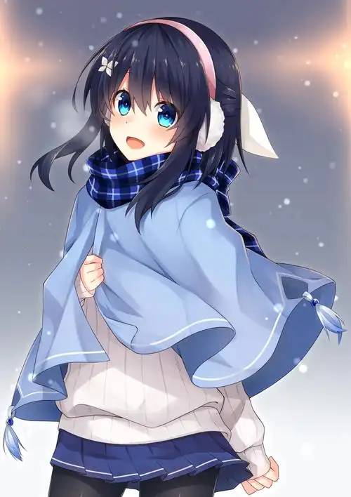 二次元动漫图包:回眸一笑,长发飘飘大美女