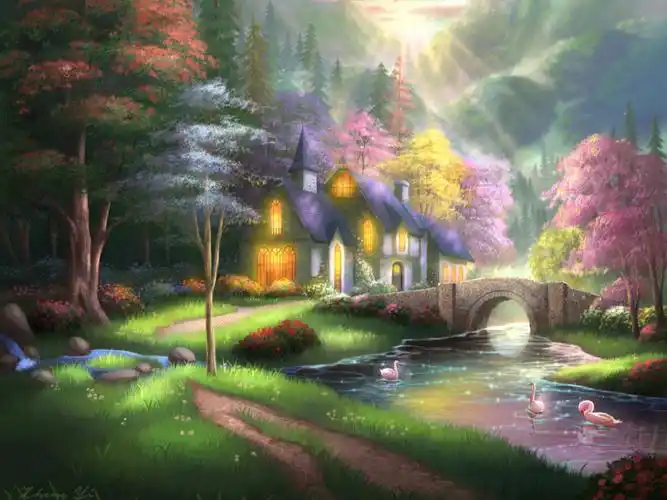 美丽的童话世界插画师笔下的仙境让人向往
