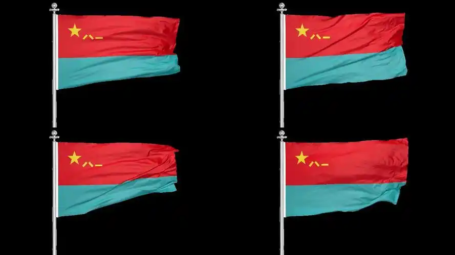 4k中国人民解放军八一旗空军军旗