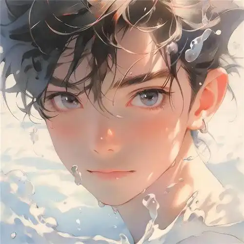 这个头像的主角是一个年轻小伙子,他拥有着一头浓密的短发,展现出一种