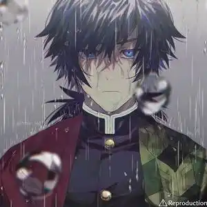 水柱冨冈义勇|灸场メロ的富冈义勇插画图片