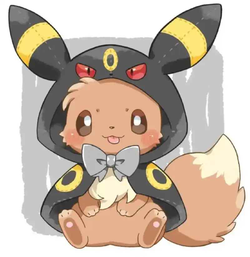 伊布超可爱头像 伊布也穿衣服啦!