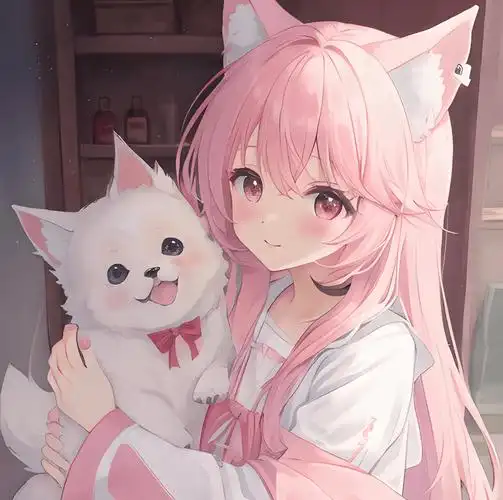 粉色系可爱动漫女头_侵权_网络_图片