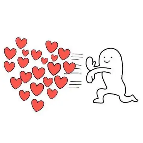 发射爱心心简笔画