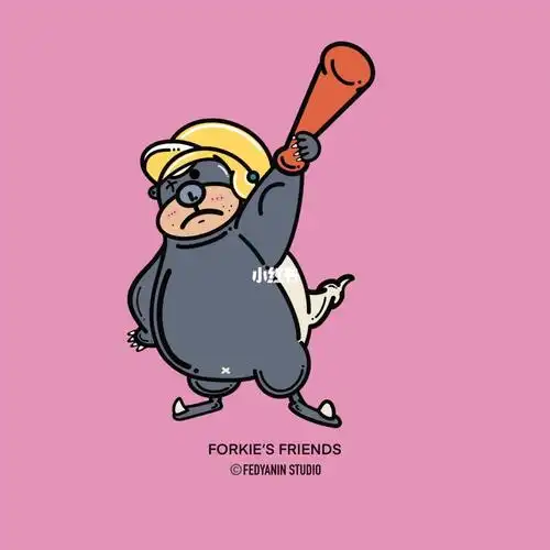 板绘插画|forkies friends 系列之平头哥
