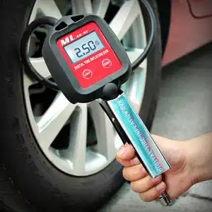 高精度汽车轮胎气压表胎压计电子数显胎压表可放气嘴充气枪胎压枪