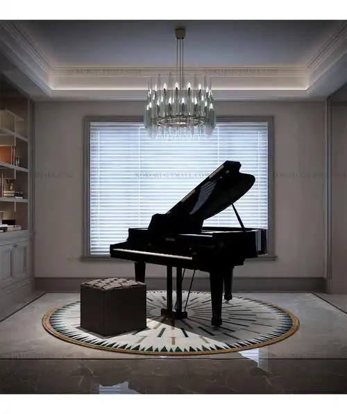 家用钢琴垫地毯圆形三角客厅卧室房间摇椅转椅隔音吸音茶几毯地垫