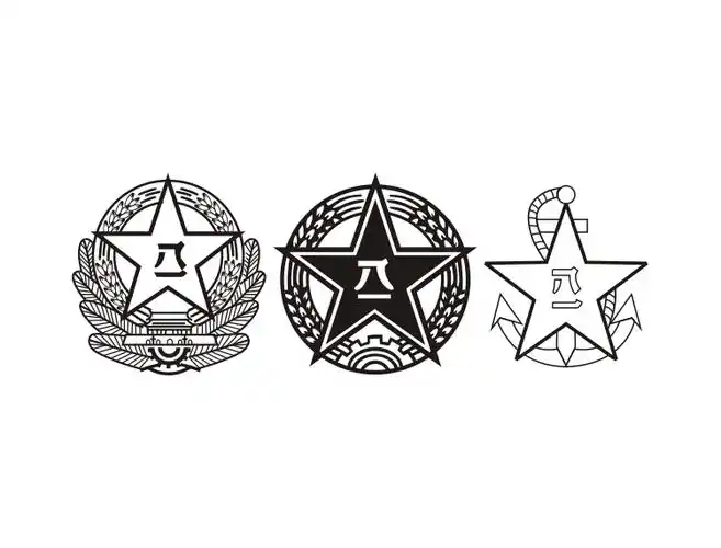 cdr格式,八一军徽,徽章,矢量图