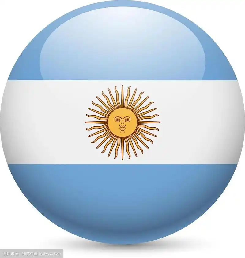 圆形光泽的阿根廷图标