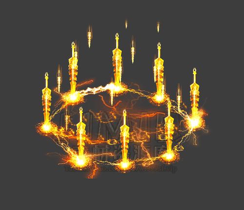 传奇技能素材 诛仙剑阵 攻击目标播放型技能特效 坐标齐全-jn158