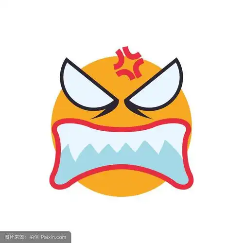 生气的卡通表情→_→ z z