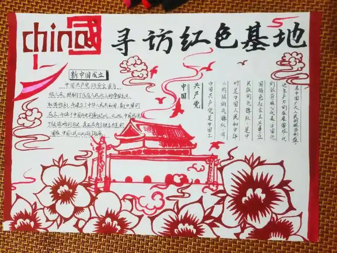 寻访红色足迹手抄报