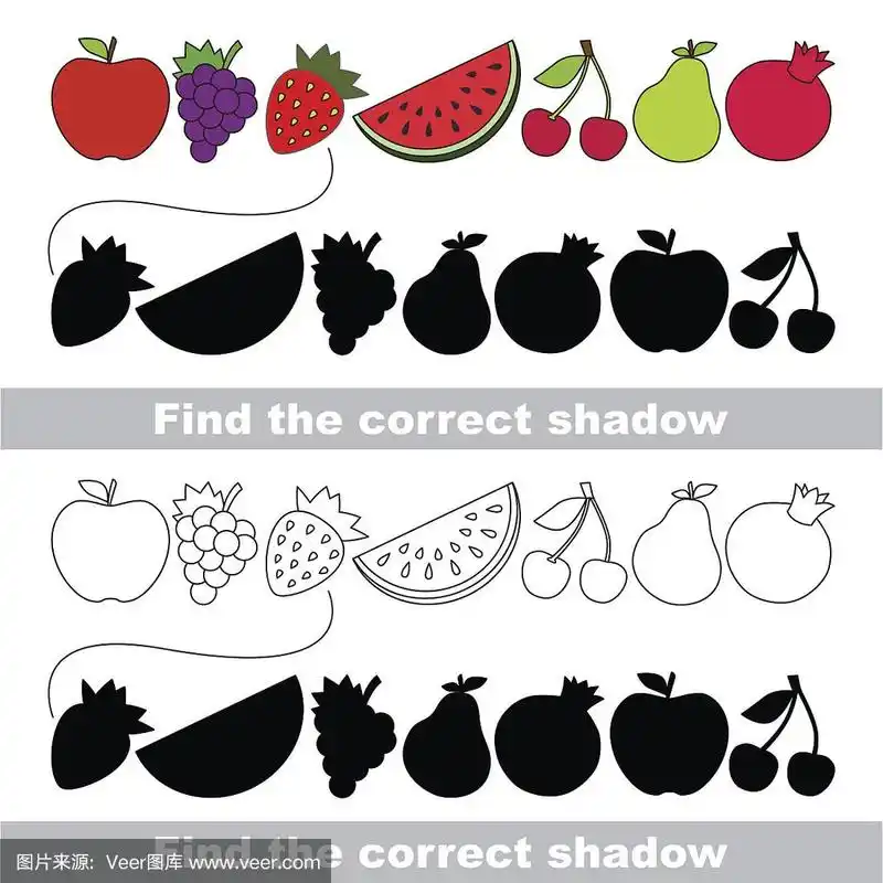水果集合.找到正确的影子