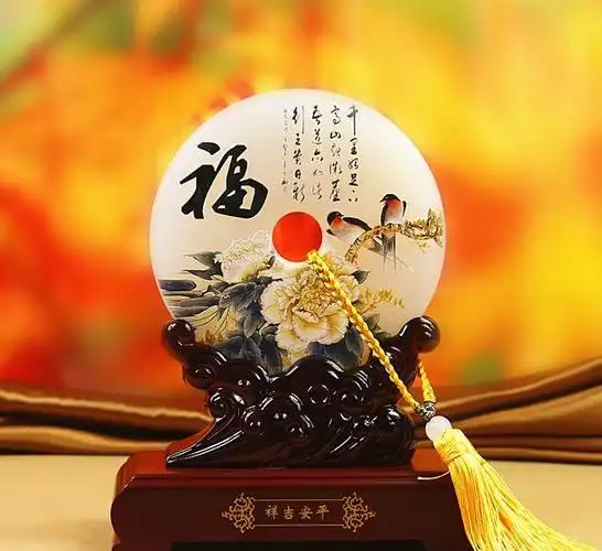 平安扣如意摆件 创意**家居客厅 酒柜装饰工艺品乔迁送礼
