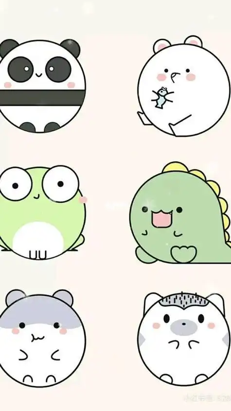 动画片卡通小动物简笔画可爱 简笔画图片大全-普车都