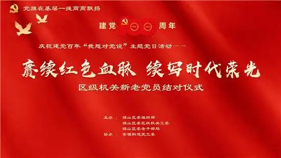 赓续红色血脉 续写时代荣光丨锡山区举行区级机关庆祝建党100周年"我