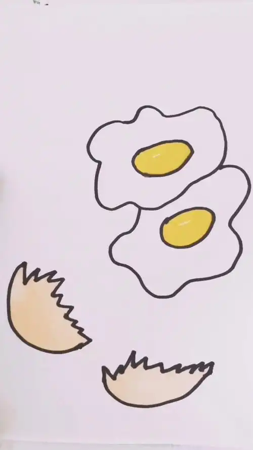 早安  友友们早餐记得吃鸡蛋呦!鸡蛋简笔画