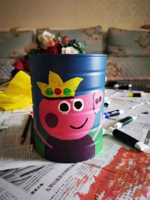 奶粉罐diy手绘盆栽