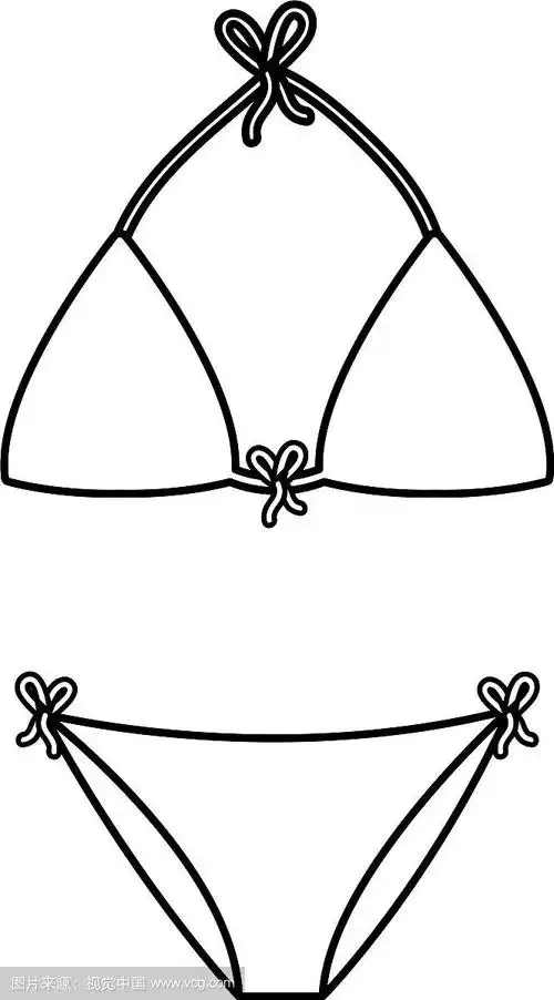 比基尼女性泳衣孤立图标