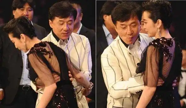 成龙抱范冰冰被指责同一个姿势他的师兄抱鲁豫却被夸奖