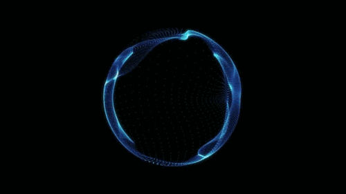 随着音乐跳动的粒子小动画