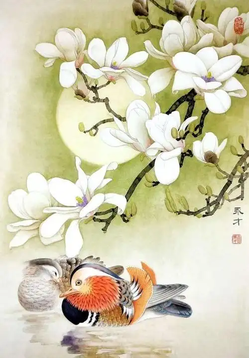 工笔画鸳鸯技法