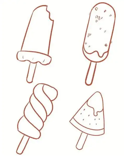雪糕简笔画 雪糕简笔画彩色