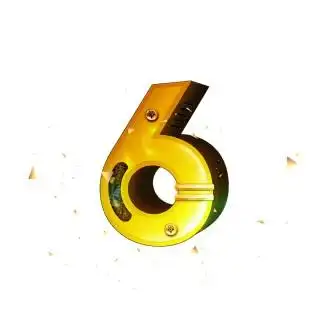 通用3d立体大气金色立体数字6