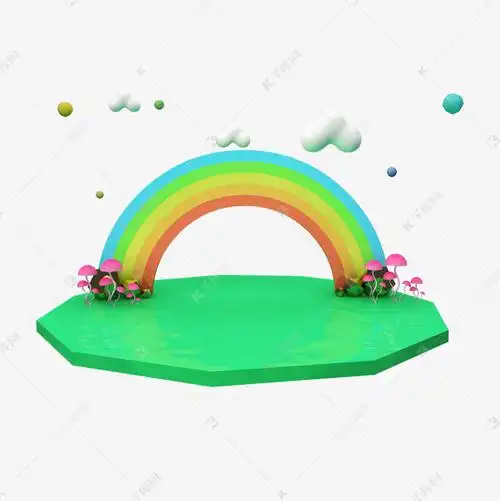 c4d立体彩虹电商促销活动海报