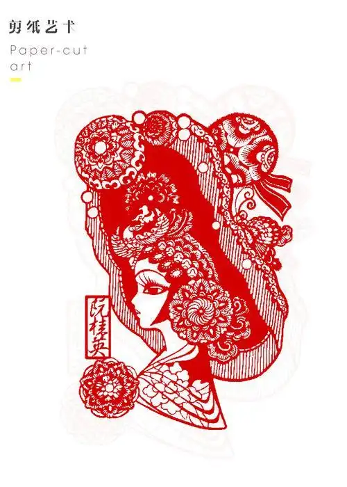 京剧典韦剪纸