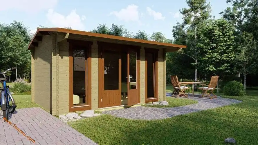 公园小木屋 一层双坡木屋